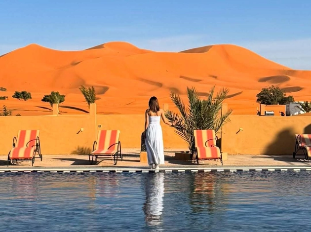 Home 8 Aerial view of Errachidia oasis and palm groves – desert access point for Morocco private tours