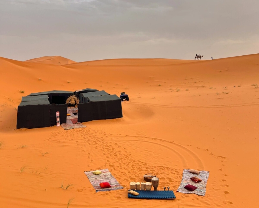 3 day desert tour from marrakech to Merzouga 2 Standard desert camp for group 3 day desert tour from Marrakech