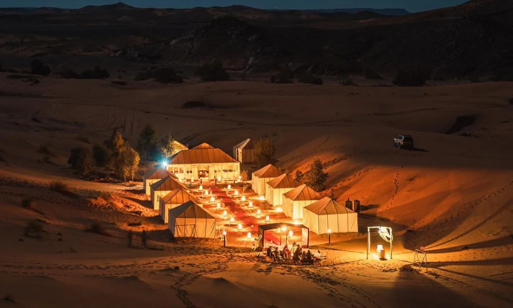 Merzouga Activities 6 Luxury desert camp in Merzouga with elegant tents and comfortable furnishings