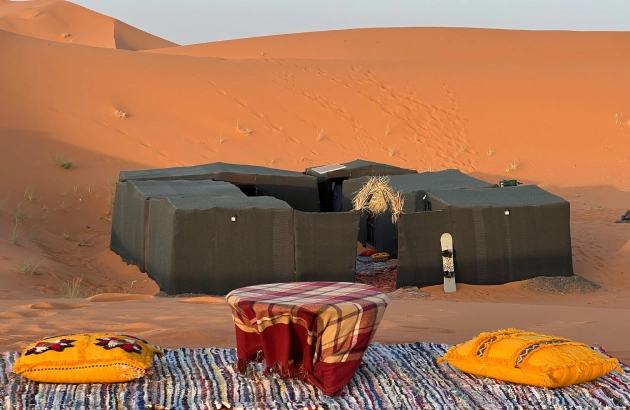 2 Days Tour from Marrakech to Fes 2 Standard desert camp tents during 2 days tour from Marrakech to Fes